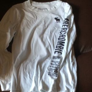 Abercrombie Kids Boys White Long Sleeve 7/8